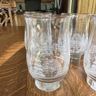 Vintage Libby Winter Wonderland Frosted Set Of 6 Glasses Tumblers With Gold Rim