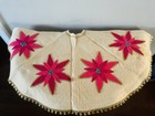 Mcm Felt Sequin Pointsetta 36 Tree Skirt Christmas Decor