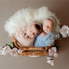 Newborn Photography Props Girl Handmade Retro Woven Basket Fotografie Accessorie