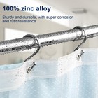 Gidse Metal Shower Curtain Hooks  Set Of 12  Rust Proof Chrome 