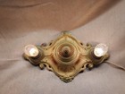 1930 s Cast Metal 2 Bulb Light Fixture Original Finish New Wiring With 2 Bulbs