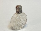 Antique Victorian Jw Faceted Cut Glass Perfume Bottle Stopper 800 Silver Cap