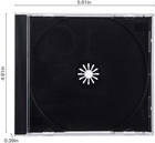 10 4 Mm Standard Single Clear Cd Jewel Case With Assembled Black Tray
