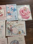 Vintage Baby Birth Cards Christening Lot Of 10  Ephemera  Cute Graphics