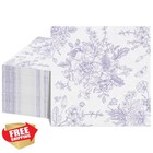 Natnarr Floral Napkins 100 Pcs Light Purple Vintage Flower Design 5 