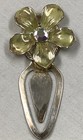 Vintage Silver Enamel Flower Book Page Marker 2 1 4 