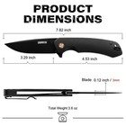 Folding Pocket Knife With D2 Steel  G10 Handle   Ball Bearing Flipper Knives
