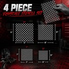 Lime Line Fish Scale Stencil Set For Airbrushing  Custom Paint   Diy Crafting