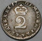 1701 William Iii 2 Pence 1 2 Groat Vf Great Britain Silver Coin  26071403r 