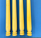 Vtg Set Of 4 Tapered Turned Wood Table Legs Farmhouse Painted 26  X 2  Salvaged