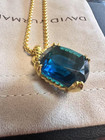 Davld Yu rman Sterling Gold Diam Prasiolite Citrine 14mm Chatelaine