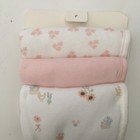Baby Burp Cloths Cotton Front 3pk Pink Floral New   Dreamgro Apple   Ivy