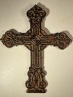 Cast Iron Cross - Rustic  Heavy  Primitive  7    X 5-3 4    Wall Hung Distressed