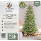 My Texas House 7 5ft Cypress Pre-lit Led Christmas Tree 500 Twinkle Lights Usa