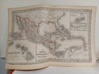 1873 Mitchell s Atlas County Map Of Mexico Central America West Indies Authentic