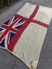 Large Old Royal Navy Linen Ensign Flag