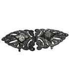 Victorian Vintage Silver Tone Filigree Cloak Clasp Belt Buckle Gothic Steampunk