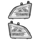 Pair For Volvo Vnl 2018  Truck Full Led Fog Lights Lamps Chrome