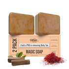 Sandalwood   Saffron Magic Soaps For Bath   Pack Of 2 100 Gms  Body Tan Remover