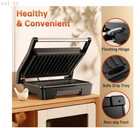 Panini Press Sandwich Maker  2 Slice Stainless Steel Panini Press Grill  Non-sti