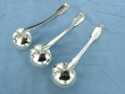 An Antique Set Of Three Sterling Silver Fiddle Back Sauce Ladles dublin 1837 