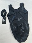 New Gk Elite Leotard Gymnastics Leo Solid Black Bodysuit Usa Tank Gym Leo Sz  Am