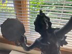 Vtg J b  Hirsch Collection Francaise Woman W  Tambourine  french Bronze  Statue