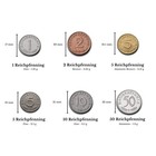 Set Of 6 Authentic Wwii German Coins  1936   1945      Historical Memorabilia