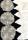 Vtg Lot 9 Hand Crocheted Lace Doilies Embroidered Cotton Scallop Victorian Doily
