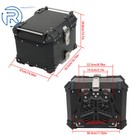 45l Motorcycle Top Case Tail Box Waterproof Luggage Scooter Trunk Storage Black