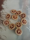 Lot Of10 22 Mm Designer Button Chanel Button Replacement Gold Tone 