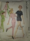 Vintage 60s Sewing Pattern  lot 2  Mccall s Cut Women Size 15-16 Cheer Leotard