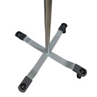 Mckesson Iv Pole Floor Stand Weighted Base Stainless Steel  2 Hooks 4 Legs  1ct