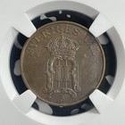 1906 5 Sweden 2 Ore Ngc Au58bn Lot g838 Scarce  Overdate Variety