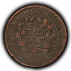 1804 1 2c Draped Bust Half Cent - Early Us Coin - Sku-z5902