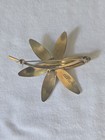 Vintage Hroar Prydz Norway Sterling And Enamel 925 Flower Brooch