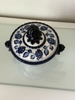 Gzhel Russian Brand Vintage Bowl W   Dish Vintage Hand Painting
