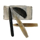 2 Vtg Flint Knapping Mahogany Obsidian Spear Blade Cherokee Artist Ron Saunders