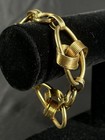 Vintage Winard Gold Filled Lg Link   Double Circles Bracelet 