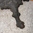 Vintage Antique Industrial Cast Iron Base Parlor Table Plant Stand Feet 32 