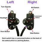 25mm Vintage Motorcycle Handlebar Control Switch Signal Horn Start Switch Button