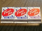 3-vintage Advertising Matchbook  thank You Call Again   