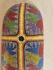 Tiki Mask Tribal Aboriginal Art Decor Dot Wood Bali Colorful 20  X 7  Wall Decor