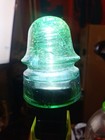Vintage Star Green Glass Insulator