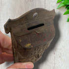 Antique Cast Iron U s  Mail Mailbox Coin Bank Eagle Wall Hanging Original Paint