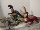 5 Dinosaurs With Sound And Eyes Light Up Interactive Toys Action Figures  Video 
