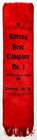 C1910 Ravena Hose Company No  1 Firemen s Parade Ribbon Ravena Ny 6 5 