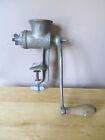 Vintage Universal  4 Metal Meat Grinder hand Crank W wooden Handle vg Shape 
