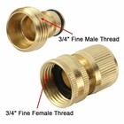 4pcs 3 4 Garden Hose Quick Connect Water Brass Female Male Connector Coupler