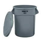  2 Pack  Rubbermaid Brute 32-gallon Trash Can With Lid  Grey